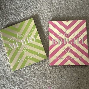 Too faced holiday collection palettes: be merry and be bright.